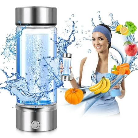 Qoosea Hydrogen Water Bottle 3 Mins Hydrogen Water Bottle Generator Portable SPE PEM Technology Water Ionizer Gifts for Dad Travel Exercise Home