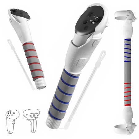 Qoosea Controller Handle Attachments VR Accessories,VR Gorilla Tag Long Arms Dual Extension Grips Compatible with Meta Quest 1/2/3/3s for Beat Saber Golf Club Baseball More VR