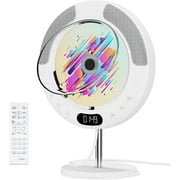 Qoosea Portable CD Player, Folklore Cd player for Home, Bluetooth Desktop Music Kpop CD Player for Car, Audio Boombox with Remote Control, Built-in Speaker, LED Screen, FM Radio, AUX Input Output