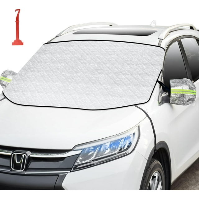 Qoosea Windshield Cover for Ice and Snow, Car Windshield Snow Cover
