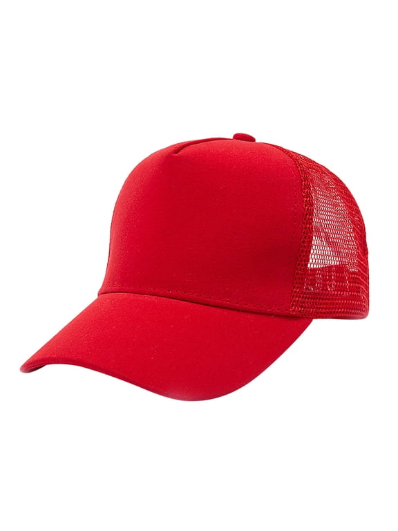 Boys Baseball Hat Boys Hat Children Baseball Summer Girls Trucker Kids Sun Kids Hat Toddler Hat Red,One Size