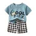 thumbnail image 1 of Qopobobo Baby Boy Short Sets Baby Boy Summer Outfits Henley Shirt Soft Pocket Short Sleeve Tops & Shorts Sets Infant Clothes Light Blue,6-12 Months, 1 of 5