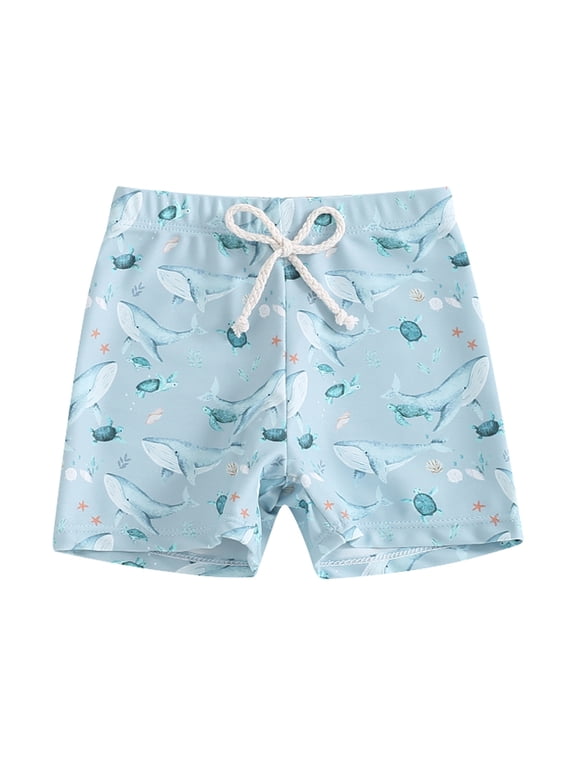 Baby Boy Swimwear Toddler Swim Trunks Baby Boy Bathing Suit Quick Dry Kids Swimsuits Boys Board Shorts Kids Swim Shorts Boys' Swimwear Sky Blue,6-12 Months
