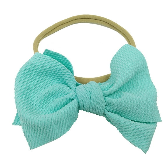 Qopobobo Baby Girl Headbands Baby Girl Hairbands, Soft Nylon Headbands with Knot Baby Bows, Stretchy Hair Accessories for Newborn Infant Toddlers Kids I,One Size