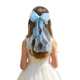 thumbnail image 1 of Qopobobo Baby Girl Headbands Baby Headbands Soft Nylon Hairbands with Bows Girls Hair Accessories for Newborn Infant Toddler Kids Handmade Sky Blue,1-13 Years, 1 of 4