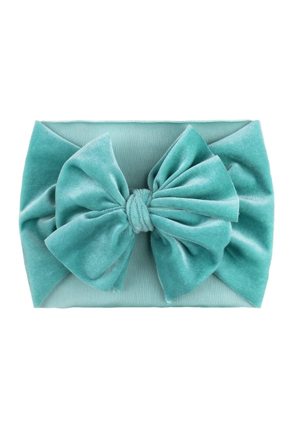 Baby Girl Headbands With Bows Baby Girl Headbands with Hair Bows Nylon Head Wrap For Newborn Baby Girls Infants Toddlers Kids Mint Green,One Size
