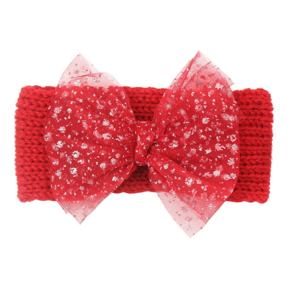 Qopobobo Baby Girl Headbands With Bows Baby Flower Headband and Socks: Cute Headband and Socks Sets for Toddler Newborn Infant Girl Red,One Size