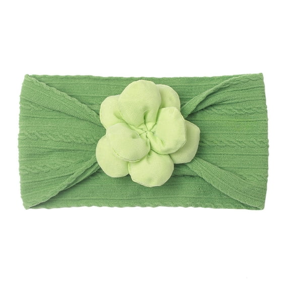 Qopobobo Baby Girl Headbands With Bows Baby Girl Headbands with Hair Bows Nylon Head Wrap For Newborn Baby Girls Infants Toddlers Kids Green,One Size