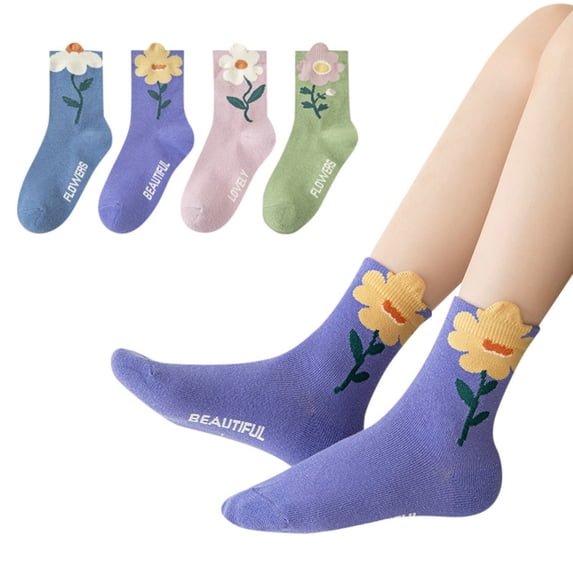 Qopobobo Baby Girl Socks Girls Ruffle Ankle Dress Socks Ruffle Socks for Toddler Baby Girls Double Frilly Lace Dress Socks Kids Ankle Tutu Socks Purple,6-8 Years