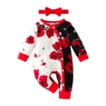 thumbnail image 1 of Qopobobo Baby Outfits Infant Clothes My First Easter Outfit Baby Girl Newborn Ruffle Tulle Tutu Dress Romper Hooded Jumpsuit With Ear Wine,3-6 Months, 1 of 7
