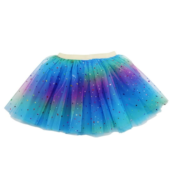 Qopobobo Birthday Tutu For Girls Baby Girls Soft Tutu Skirt with Diaper Cover,1st Birthday Party Tutu Skirt Sets Blue,3-8 Years
