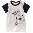 thumbnail image 1 of Qopobobo Bodysuit Baby Boy Newborn Boy Clothes,Kid Summer Thin Newborn Button Round Neck Short Sleeve Short Rompers White,9-12 Months, 1 of 7