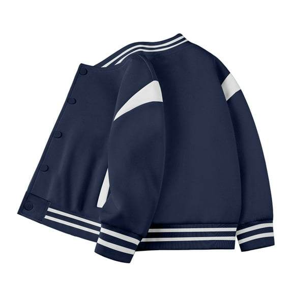 Qopobobo Boys Suits & Sport Coats Toddler Jacket Fall Boys Casual Long Sleeve Baseball Windbreaker Kids Top Coat & Outerwear Size for 4-5 Years,Dark Blue