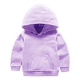 thumbnail image 1 of Qopobobo Boys Sweatshirt Toddler Girls Sweater Toddler Lightweight Hoodie Sweatshirt, Kids Boys Girls Sports Long Sleeve Pullover Tops Purple,7-8 Years, 1 of 4