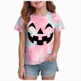 thumbnail image 1 of Qopobobo Girl Halloween T-Shirt Halloween Shirt Toddler T-Shirt Boys Girls Ghost Graphic Tee Kids Spooky Season Tops 4T 5T(Light Pink, 4-5 Years), 1 of 5