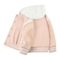 thumbnail image 1 of Qopobobo Girls Outdoor Jackets & Outerwear Kids Baseball Jackets Girls Boys Varsity Jackets Casual Lightweight Sports Bomber Jacket School Jackets Size for 4-5 Years,Pink, 1 of 5