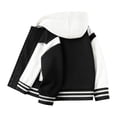 thumbnail image 1 of Qopobobo Girls Outdoor Jackets & Outerwear Toddler Jacket Fall Boys Casual Long Sleeve Baseball Windbreaker Kids Top Coat & Outerwear Size for 11-12 Years,Black, 1 of 5
