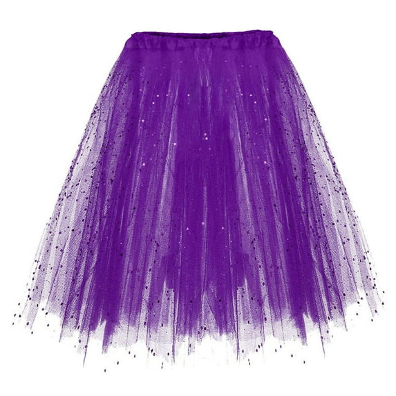 Qopobobo Girls Skirt Baby Girl Tutu Skirt Soft Fluffy 4-Layer Tulle Skort with Cotton Diaper Cover for Infant Toddler Purple,2-10 Years