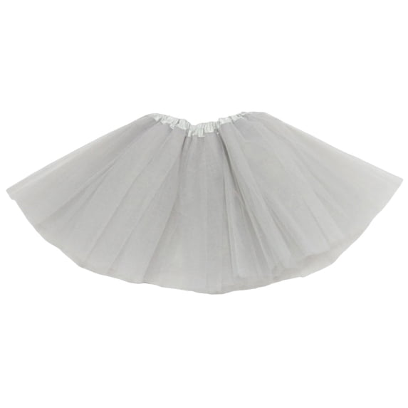 Qopobobo Girls Uniform Skirts Baby Girls Birthday Layered Tulle Tutu Skirt Flower Headwear Outfits Grey,3-8 Years