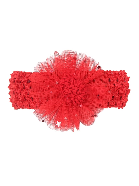 Toddler Girl Headbands Toddler Baby Boys Girls Nylon Stretch Solid Bow Hairband Headwear Headband Hair Accessories Red,One Size
