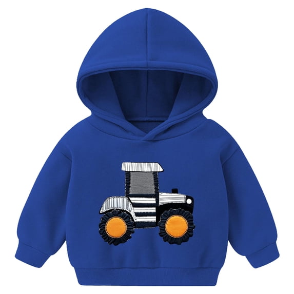 Qopobobo Hoodie For Kids Toddler Sweater Toddler Baby Boy Fall Winter Hooded Clothes Baby Boy Hoodie Tops Letter Printed Long Sleeve Sweatshirt Blue,2-3 Years