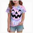 thumbnail image 1 of Qopobobo Kids' Halloween T-Shirt All Holidays,Birthdays Short Sleeve Graphic T-Shirts 4T 5T(Light Purple, 4-5 Years), 1 of 5