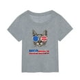 thumbnail image 1 of Qopobobo Little Girl Americana Short Sleeve Toddler Undershirts Girls American Flag Patriotic Shirt Boys 4th of July Tie Dye Short Sleeves USA Clothes for Kids Grey,1-2 Years, 1 of 3