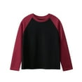 thumbnail image 1 of Qopobobo Long Sleeve Shirts Boys Long Sleeve Shirt Boys Long Sleeve Crewneck Tee Red,5-6 Years, 1 of 3