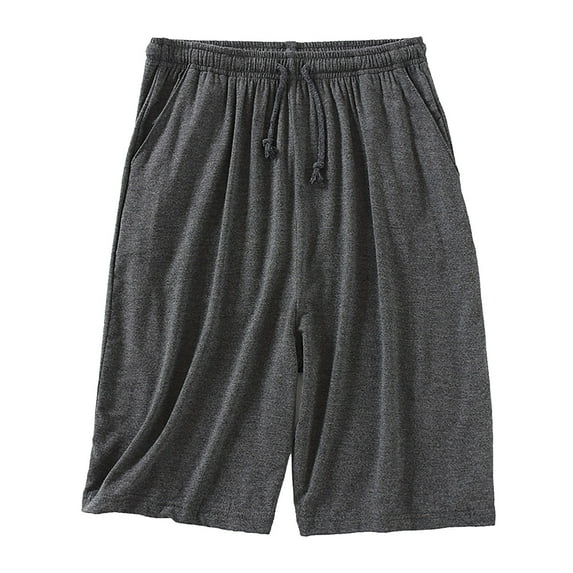 Qopobobo Mens Shorts Casual Mens Summer Shorts Mens Casual Shorts Cotton Drawstring Waist Stretch Chino Golf Shorts Summer Beach Shorts Dark Gray,XXL