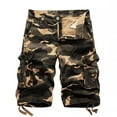thumbnail image 1 of Qopobobo Mens Shorts Shorts Men Mens Cargo Shorts Multi Pockets Twill Cotton Relaxed Fit Outdoor Camo Cargo Short for Men Khaki,31, 1 of 3
