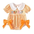 thumbnail image 1 of Qopobobo Newborn Boy Clothes Baby Girl Clothes Long Sleeve Romper One Piece Jumpsuit Fall Winter Infant Outfits Orange,3-6 Months, 1 of 9