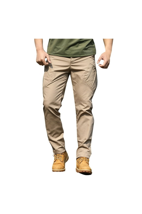 Pants For Men Cargo Pants Men Mens Twill Relaxed Fit Cargo Pant Khaki,XXL