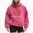 thumbnail image 1 of Qopobobo Pet Pouch Hoodie for Women Cat Carrier Hoodies with Pouch Kangaroo Pockets(Hot Pink, XL), 1 of 7