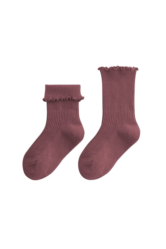 Socks For Girls Little Girls Socks Summer Thin Mesh Baby Bow Double Lace Princess Middle Socks Pink,3-5 years