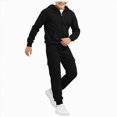 thumbnail image 1 of Qopobobo Sweat Outfits for Boys Boys Clothes Two Piece Long Sleeve Hooded Sweatshirt Top Sweatpants Fall Outfits Winter Clothes Set Size 7-8 Years(Black, 7-8 Years), 1 of 5