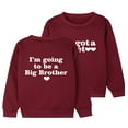 thumbnail image 1 of Qopobobo Sweatshirts For Boys Boys Sweatshirt Baby Boys Girls Sweatshirt Crewneck Solid Cotton Pullover Newborn Infant Warm Basic Sweatshirt Fall Winter Top Wine,18-24 Months, 1 of 3