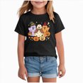 thumbnail image 1 of Qopobobo Toddler Girl Halloween T-Shirt Girls Halloween Short Sleeve T-Shirt for Kids Size 11-12 Years(Black, 11-12 Years), 1 of 4