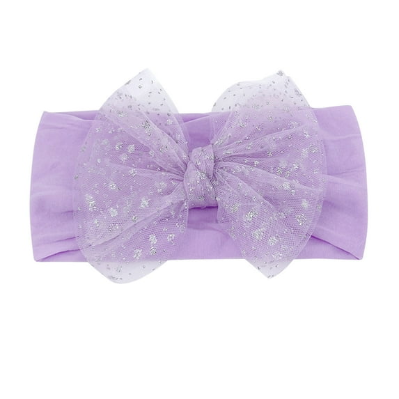 Qopobobo Toddler Girl Headbands Baby Girl Headbands with Bows Soft Nylon Newborn Toddler Hairbands Handmade Baby Hair Accessories for Infant Girls Kids A,One Size