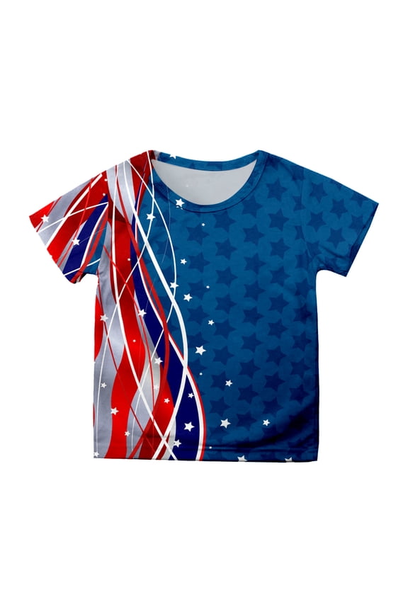 Toddler Girl Shirt Loose Fit Top Girls Short Sleeve T-Shirts Kids Summer Crewneck Curve Hem Tunic Tops Soft Tees Dark Blue,10-11 Years