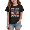 thumbnail image 1 of Qopobobo Toddler Girl Shirts Toddler Shirts Girls Fourth of July Shirt Toddler Summer Girls Shirts - Cute T-Shirt Graphic Tee Soft Cotton Crewneck Short Sleeve Tops Black,2-3 Years, 1 of 3