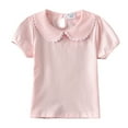 thumbnail image 1 of Qopobobo Toddler Girl Tees Shirt for Toddler Baby Girls Tshirt Cute Castle Outfit Holiday Family Vacation Summer Tee Top Pink,18-24 Months, 1 of 4