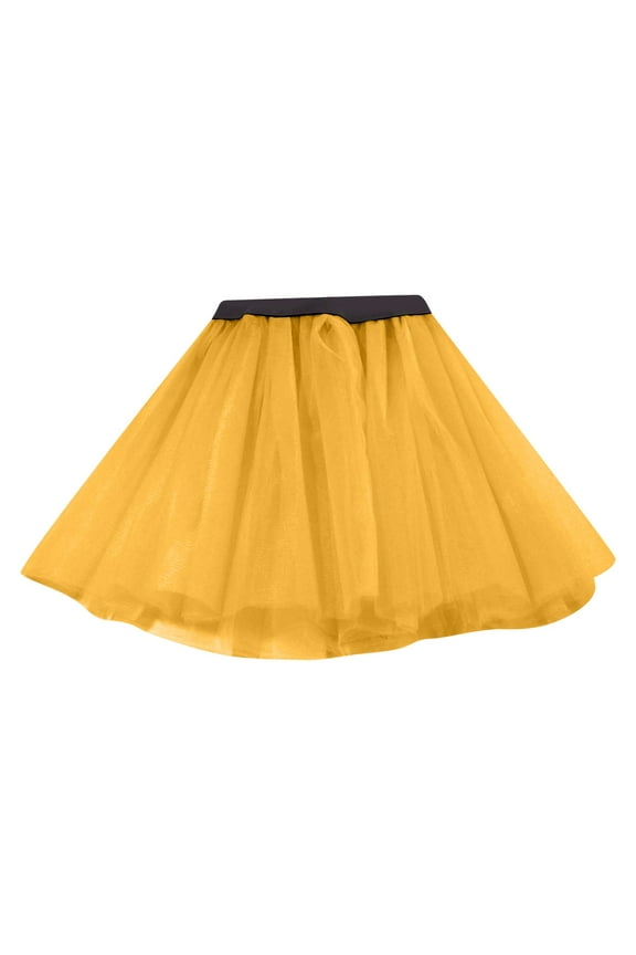Toddler Skirts Toddler Girls Tulle Skirts Birthday Ballet Dance Layered Kids Princess Tutu Skirt Halloween Party Gold,3-8 Years