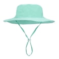 thumbnail image 1 of Qopobobo Toddler Sun Hat Girl Toddler Hats Boys Toddler Excavator Bucket Hats Sunglasses and Clip Set for Kid Boy Camping Fishing Outdoor Sun Hat Light Green,3-6 Years, 1 of 5