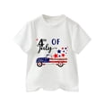 thumbnail image 1 of Qopobobo Toddler T Shirts 4th of July T Shirts Kids Girls Boys Novelty American Flag Patriotic Graphic Tees Casual Short Sleeve Cotton Tshirts Indenpendence Day Holiday Shirts White,3-4 Years, 1 of 7