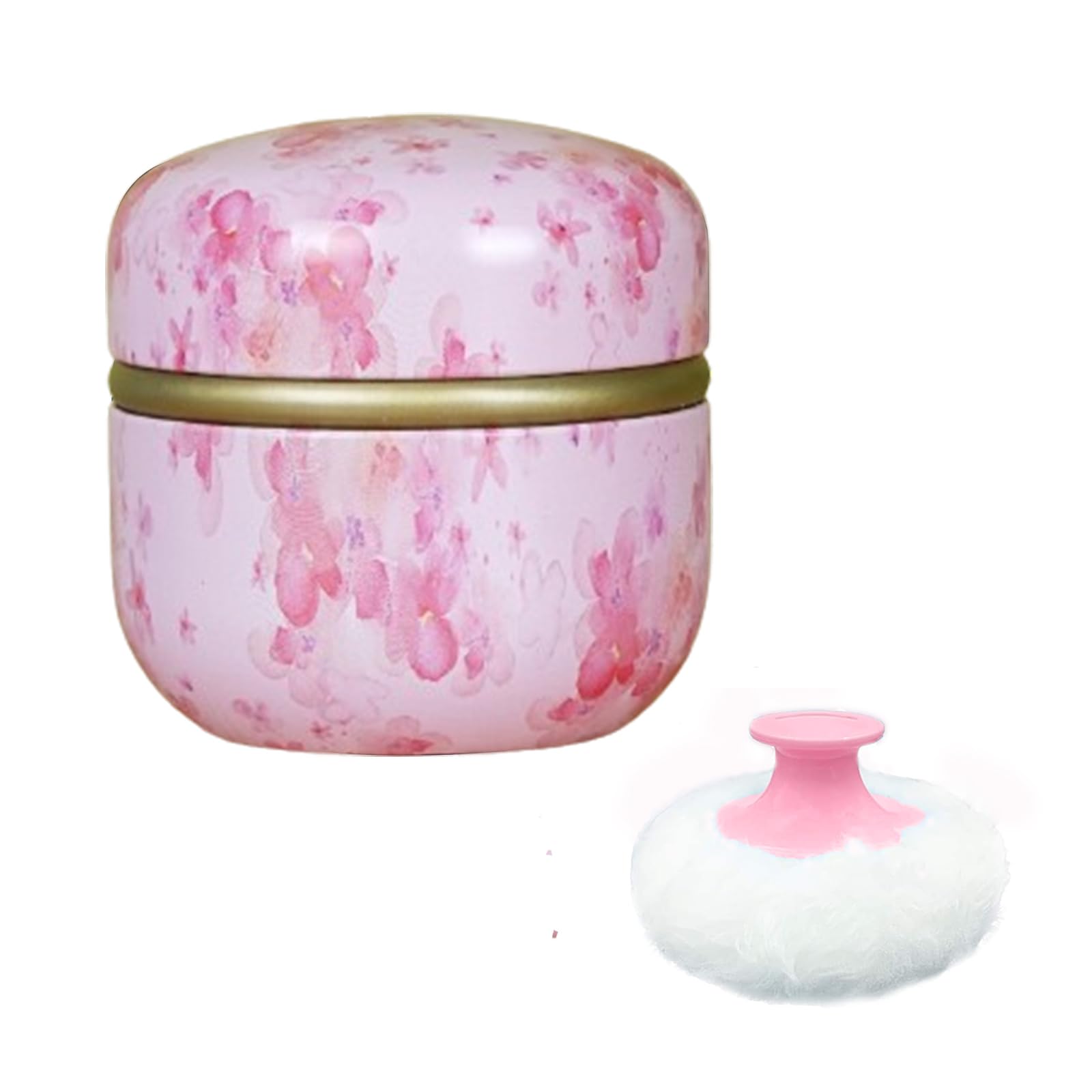 Qopoto Body Powder Puff and Container for Dusting Powder, Women Powder