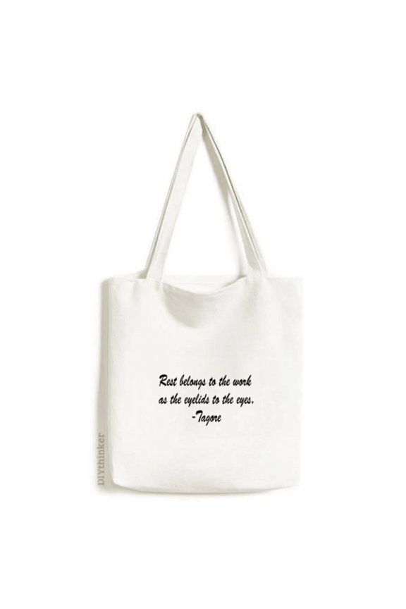 Qoutes Famous People Healing Rest Work Eyelid Eyes Tote Canvas Bag Shopping Satchel Casual Handbag