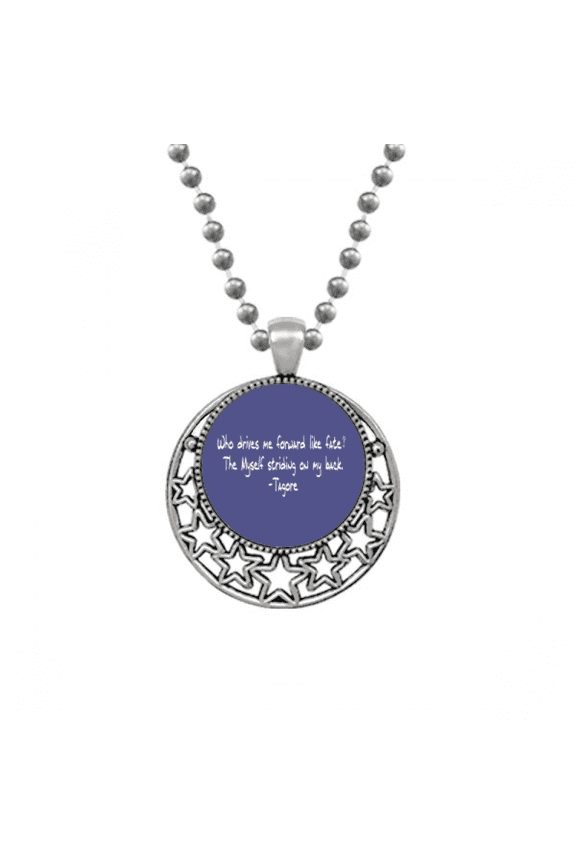 Qoutes Famous People Healing Who Lead Me Like Fate Necklaces Pendant Retro Moon Stars Jewelry