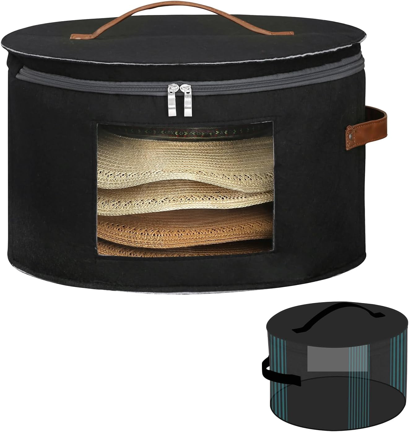 Qozary Reinforced Hat Storage Box - Hat Organizer for Women & Men ...