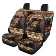 thumbnail image 1 of Qpednta Aztec Bear Car Seat Covers 4 Pcs, Front Seat Protector Carseat Rear Split Bench Cover Universal , Automobile Interior Decorate Accessories Fit for Car SUV Trucks, 1 of 7