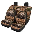 thumbnail image 1 of Qpednta Aztec Bear Car Seat Covers Full Set 4 Pcs Car Interior Decor Front & Rear Seat Covers Soft Breathable Seat Protector Universal Automotive Seat Cover Accessories, 1 of 7
